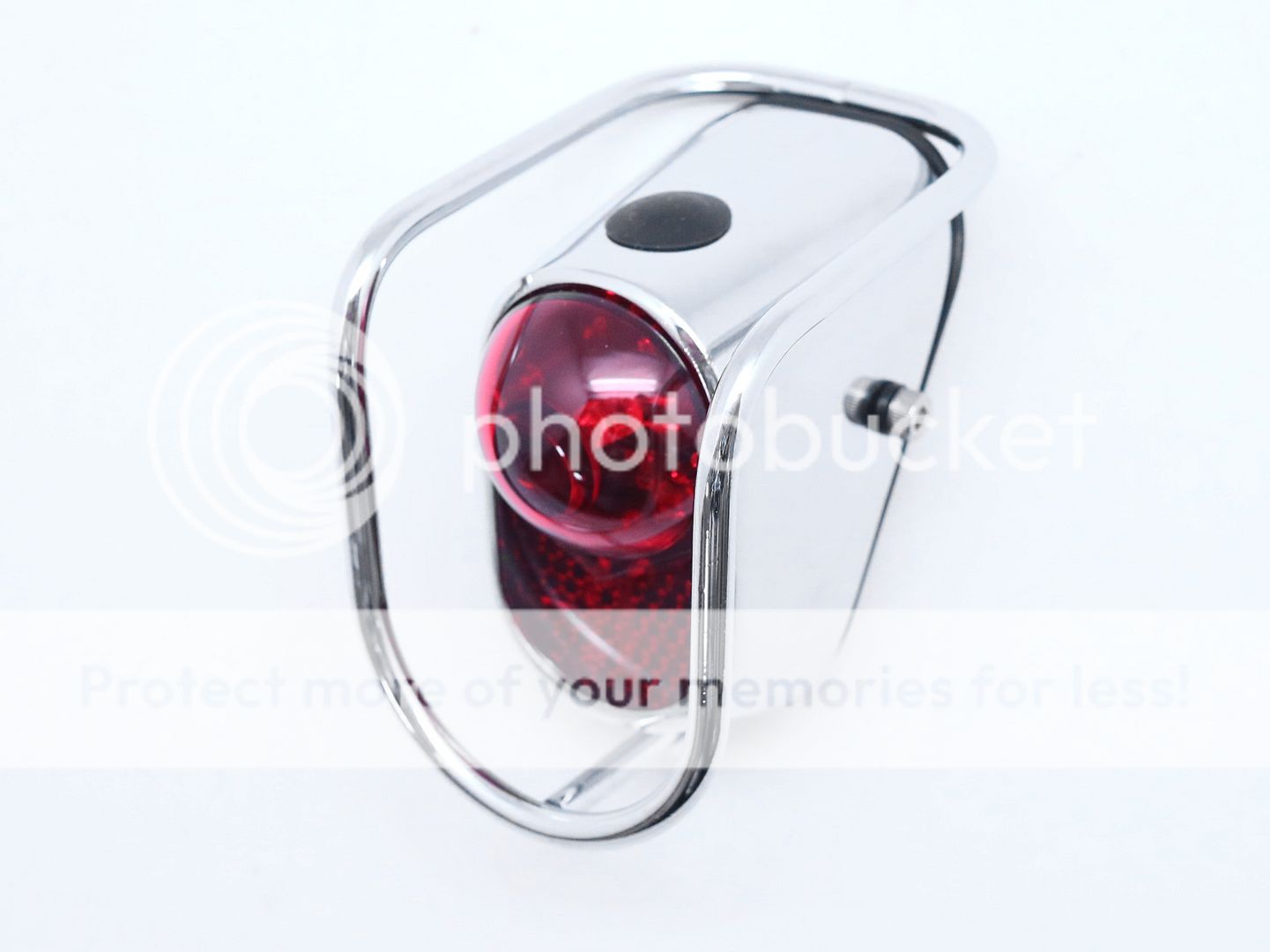 Bicycle Rear LED Tail Lights Chrome Old School Vintage Classic Tour W